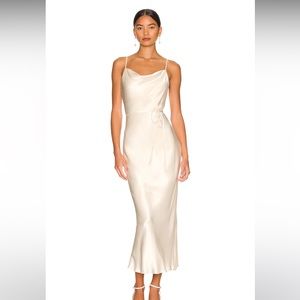 SHONA JOY LA LUNE SLIP DRESS SIZE 6 IN CREAM